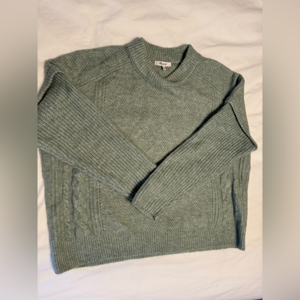 Green Madewell Cable Knit Sweater